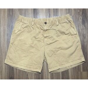 Bearbottom Khaki Brown Mens Drawstring Stretch Twill 7" Shorts Gorpcore Sz 2XL